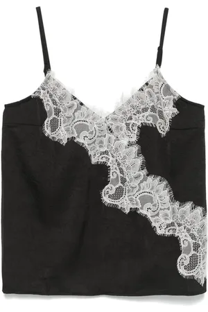 Baum und Pferdgarten Femme, Tops, Noir, Taille: 38 FR Haut Noir à Bretelles Réglables