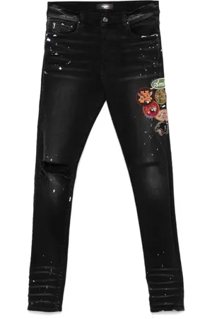 AMIRI Homme, Jeans, Noir, Taille: W30 Jeans Noirs Classiques à Boutons