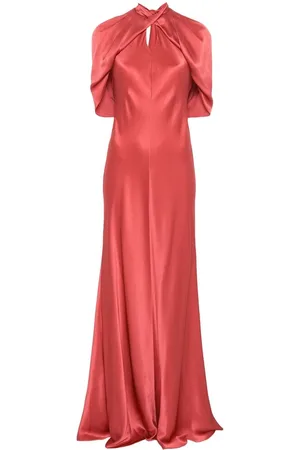 Alberta Ferretti Femme, Robes, Rose, Taille: 38 FR Robe Sans Manches Rose Rubis avec Trou de Serrure