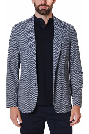 DISTRETTO 12 Homme, Vestes, Bleu, Taille: M Veste Blazer Fantaisie en Tissu Technique