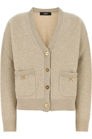 VERSACE Femme, Pulls, , Taille: 38 FR Cardigan en Mélange de Laine