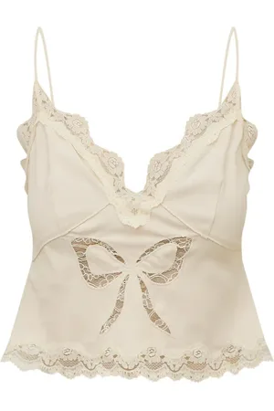 LOVESHACKFANCY Femme, Tops, , Taille: 38 FR Fox Bow Cami Top