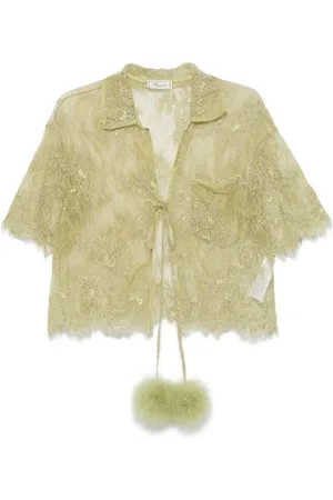 BLUMARINE Femme, Blouses et Chemises, Vert, Taille: 38 FR Chemise Verte avec Poche