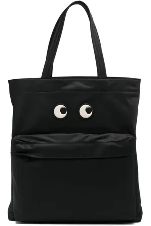 Anya Hindmarch Femme, Sacs, Noir, Taille: ONE Size Sac fourre-tout noir Econyl® avec Eyes Patch