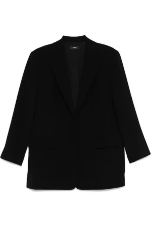 THEORY Femme, Vestes, Noir, Taille: 40 FR Veste Noire avec Épaulettes et Poches à Rabat