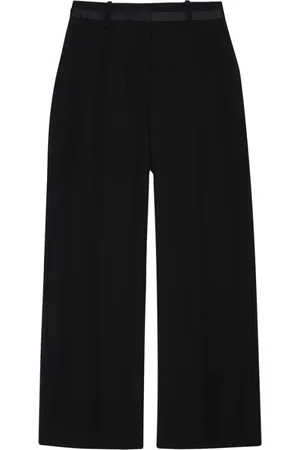 ANINE BING Femme, Pantalons, Noir, Taille: 38 FR Pantalon court en laine noire avec poches