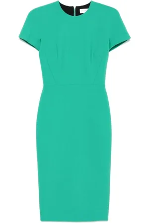 Victoria Beckham Femme, Robes, Vert, Taille: 34 FR Robe Bodycon Verte avec Col Rond