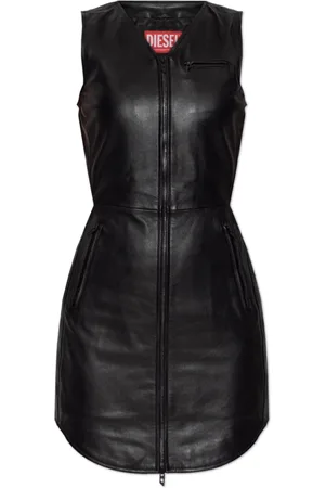 Diesel Femme, Robes, Noir, Taille: 38 FR Robe en Cuir L-Ilith