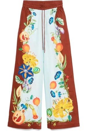 ALÉMAIS Femme, Pantalons, Multicolore, Taille: 34 FR Robe Marron à Cordon de Serrage
