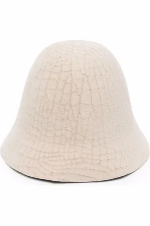FLAPPER Femme, Accessoires, , Taille: ONE Size Chapeau Seau en Feutre de Lapin Blanc