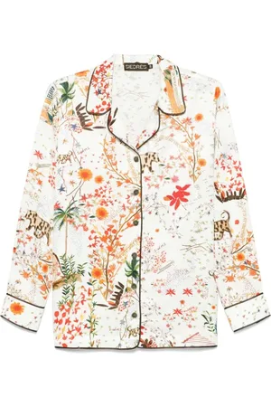 SIEDRES Siedrés, Femme, Blouses et Chemises, Multicolore, Taille: 36 FR Chemise Blanche à Boutons et Col Camp