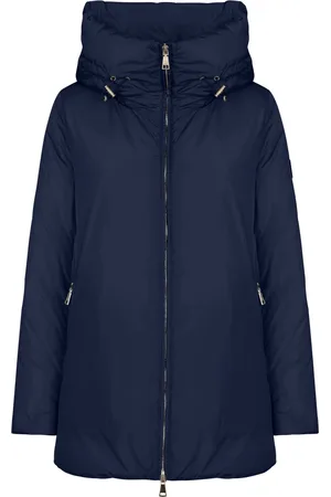 add Femme, Vestes, Bleu, Taille: 34 FR Forme A EN Nylon Brillant Avec Capuche