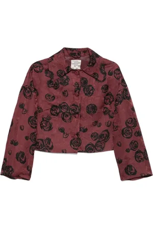 Baum und Pferdgarten Femme, Vestes, Rouge, Taille: 38 FR Veste Rouge à Boutons Matériau