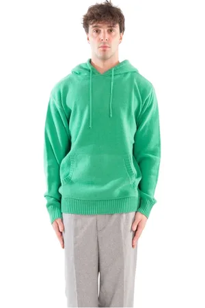 Seven Gauge Homme, Sweatshirts et sweats à capuche, Vert, Taille: M Pull à capuche en laine d