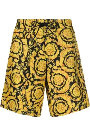 VERSACE Homme, Shorts, Jaune, Taille: XL Barocco-print Maillots de bain Sous-vêtements