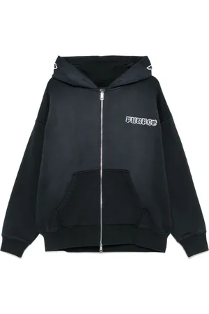 Purple Brand Homme, Sweatshirts et sweats à capuche, Noir, Taille: L Sweat à Capuche à Fermeture Éclair Noir