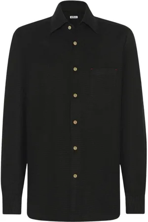 Kiton Homme, Chemises, Noir, Taille: M Chemise en flanelle pied-de-poule