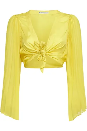ALICE+OLIVIA Femme, Blouses et Chemises, Jaune, Taille: 38 FR Haut Élégant pour Femmes