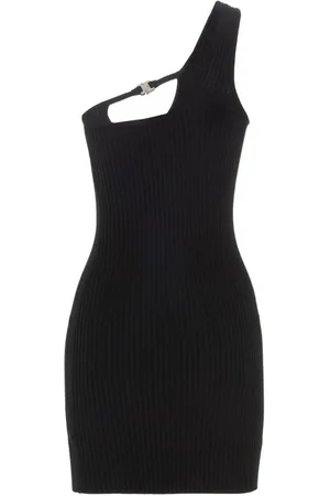 1017 ALYX 9SM Femme, Robes, Noir, Taille: 40 FR Robe en Tricot Tissé avec Boucle