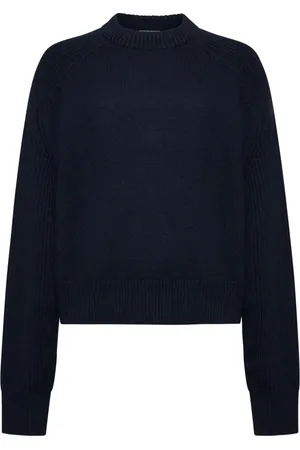 STUDIO NICHOLSON Homme, Pulls, Bleu, Taille: S Pull col rond en laine mérinos
