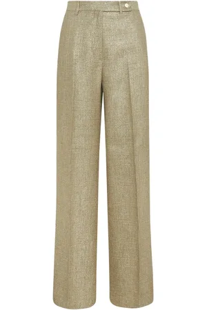 Kiton Femme, Pantalons, , Taille: 38 FR Pantalon Effet Lamé