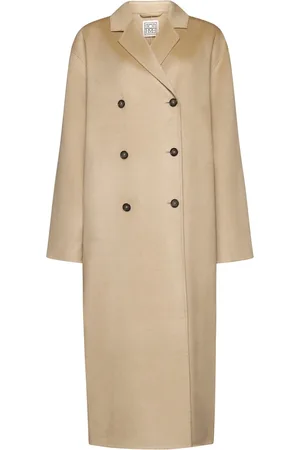 Totême Femme, Manteaux, , Taille: 36 FR Oversized Double-Breasted Biscuit Wool Coat