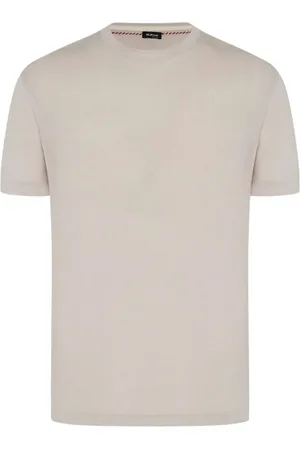 Kiton Homme, Tops, Gris, Taille: S T-Shirt en Jersey de Coton Doux
