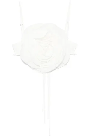 BLUMARINE Femme, Tops, Blanc, Taille: 40 FR Haut à Bretelles Ajustables