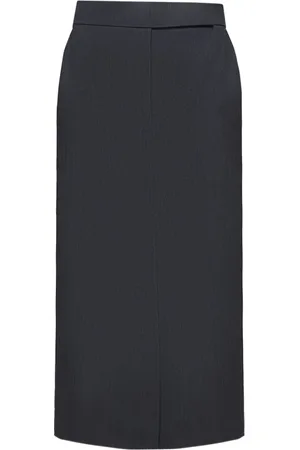 BLANCA Femme, Jupes, Gris, Taille: 40 FR Jupe Grise avec Double Fente