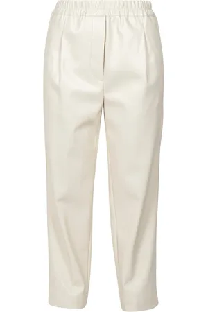 Jucca Femme, Pantalons, , Taille: 38 FR Pantalon droit en éco-cuir avec taille élastique