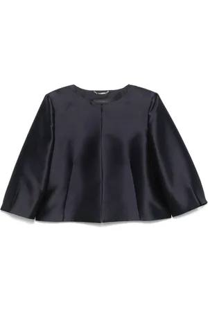 Alberta Ferretti Femme, Vestes, Bleu, Taille: 44 FR Veste Bleu Marine avec Fermeture Crochet