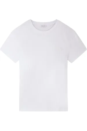 Patrizia Pepe Femme, Tops, Bleu, Taille: 38 FR Logo Essential T-Shirt Art
