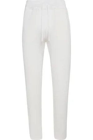 Kiton Homme, Pantalons, Blanc, Taille: XL Pantalon de jogging en cachemire Blanc Doux