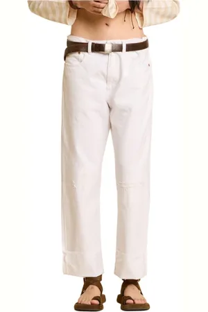 Denimist Femme, Jeans, Blanc, Taille: W26 Jean Boyfriend Détendu en Blanc