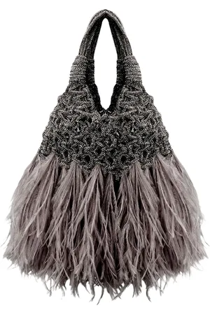 Hibourama Femme, Sacs, Noir, Taille: ONE Size Mini Plumes