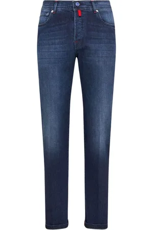 Kiton Homme, Jeans, Bleu, Taille: W34 Jean Slim-Fit en Coton Bleu