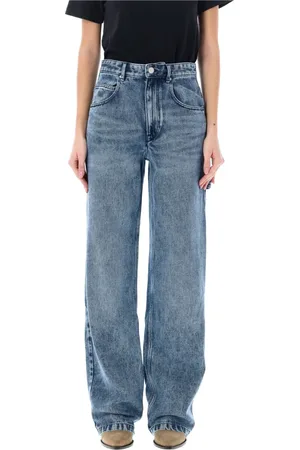Isabel Marant Femme, Jeans, Bleu, Taille: 36 FR Jean Cargo Bleu Clair Taille Haute