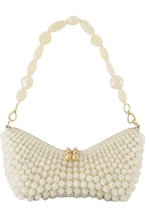 Cult Gaia Femme, Sacs, Blanc, Taille: ONE Size Pochette en Acrylique Blanc avec Fermeture Magnétique