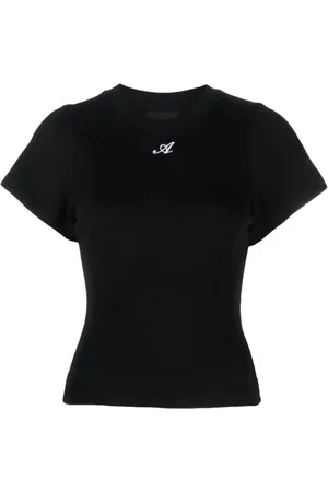 Axel Arigato Femme, Tops, Noir, Taille: 40 FR T-shirt Noir avec Logo Brodé