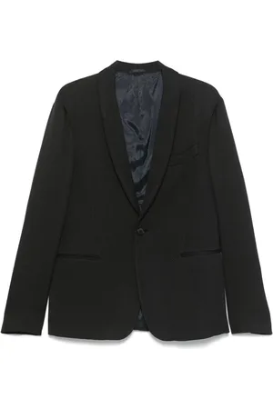 Giorgio Armani Homme, Vestes, Noir, Taille: 2XL Veste Noire à Col Châle