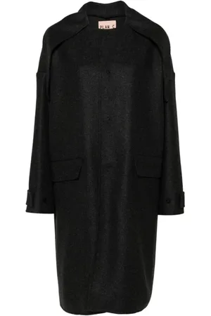 Plan C Femme, Manteaux, Noir, Taille: 36 FR Manteau Homme Melange Noir