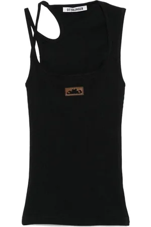 OTTOLINGER Femme, Tops, Noir, Taille: 38 FR Haut Noir avec Détail d