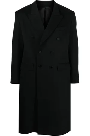Ernest W. Baker Homme, Manteaux, Noir, Taille: M Manteau Noir à Double Boutonnage