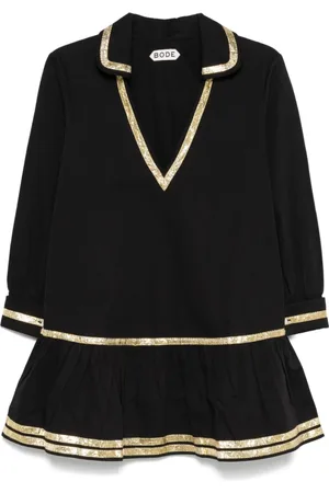 BODE Femme, Robes, Noir, Taille: 38 FR Robe Noire en Ruban Tinsel