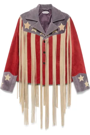 BODE Homme, Vestes, Rouge, Taille: M Veste Franges Drapeau