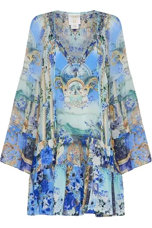 Camilla Femme, Robes, Multicolore, Taille: 36 FR Vues de Vésuve Robe en Soie