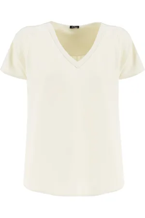 Kiton Femme, Tops, , Taille: 38 FR T-shirt en soie à col en V sur mesure