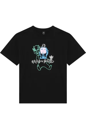 Brain Dead Homme, Tops, Noir, Taille: L T-shirt col rond manches courtes