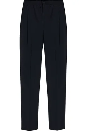 Giorgio Armani Homme, Pantalons, Bleu, Taille: L Pantalon Bleu avec Taille Élastique Arrière