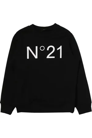 Nº21 Homme, Sweatshirts et sweats à capuche, Noir, Taille: M Sweat en Coton avec Logo Imprimé